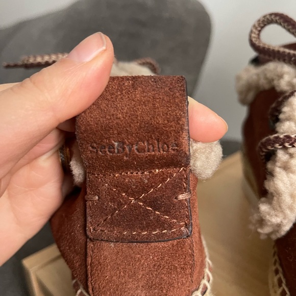 SeebyChloe shearling Glyn espadrilles - Picture 4 of 6